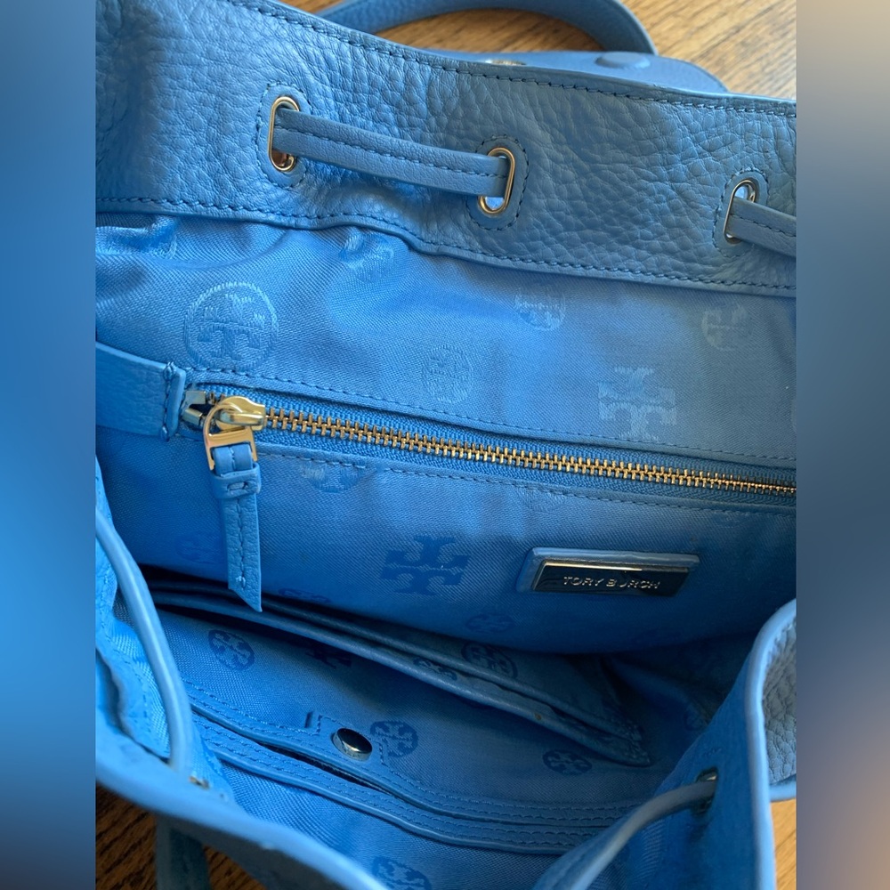 Tory Burch Blue Leather Backpack - Picture 10 of 13